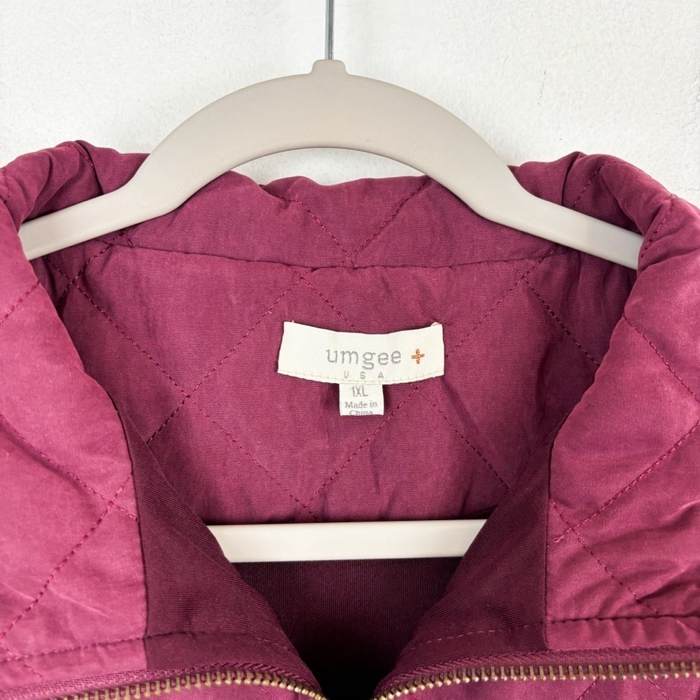 Umgee Women's Purple Maroon Quilted Vest Sz XL - Picture 3 of 5